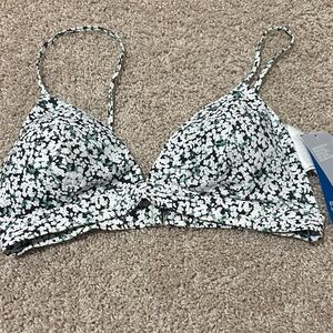 H&M Black and White Floral Swimwear